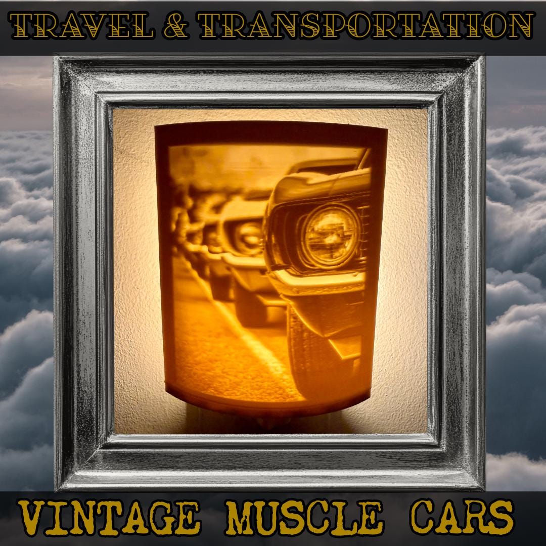 Travel & Transportation Night Lights | 3D Printed Aviation and Automotive Decor