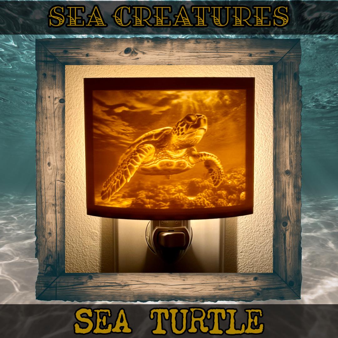 Sea Creatures | Animal Night Lights | 3D Printed Ocean Wildlife Decor