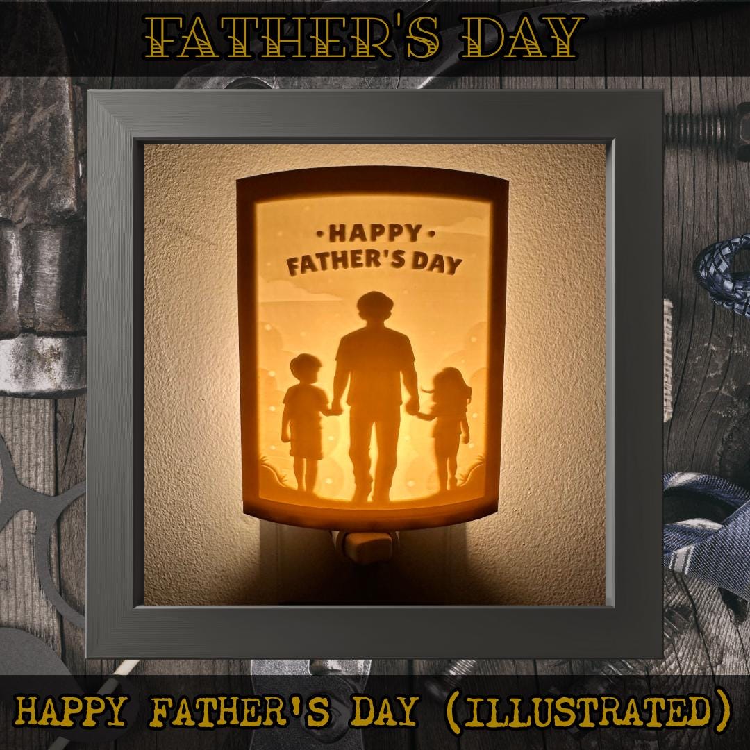 Father's Day Night Lights | 3D Printed Dad Gift