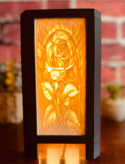 Stained Glass Flower | Lithophane Lamp