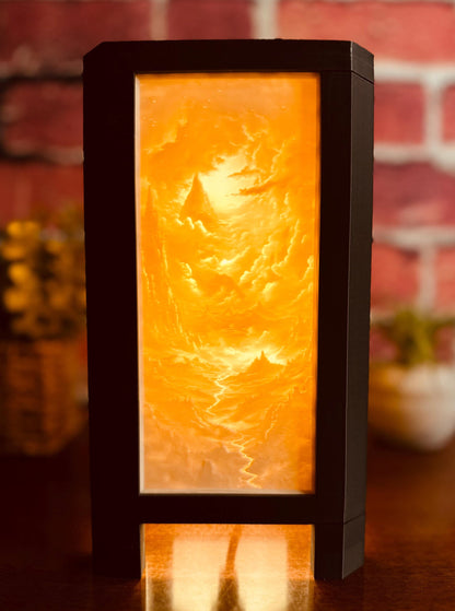 Fantasy Mountainscape | Lithophane Lamp