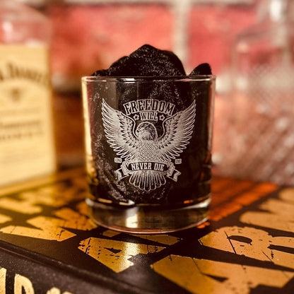 Freedom Will Never Die | Engraved Whiskey Glass