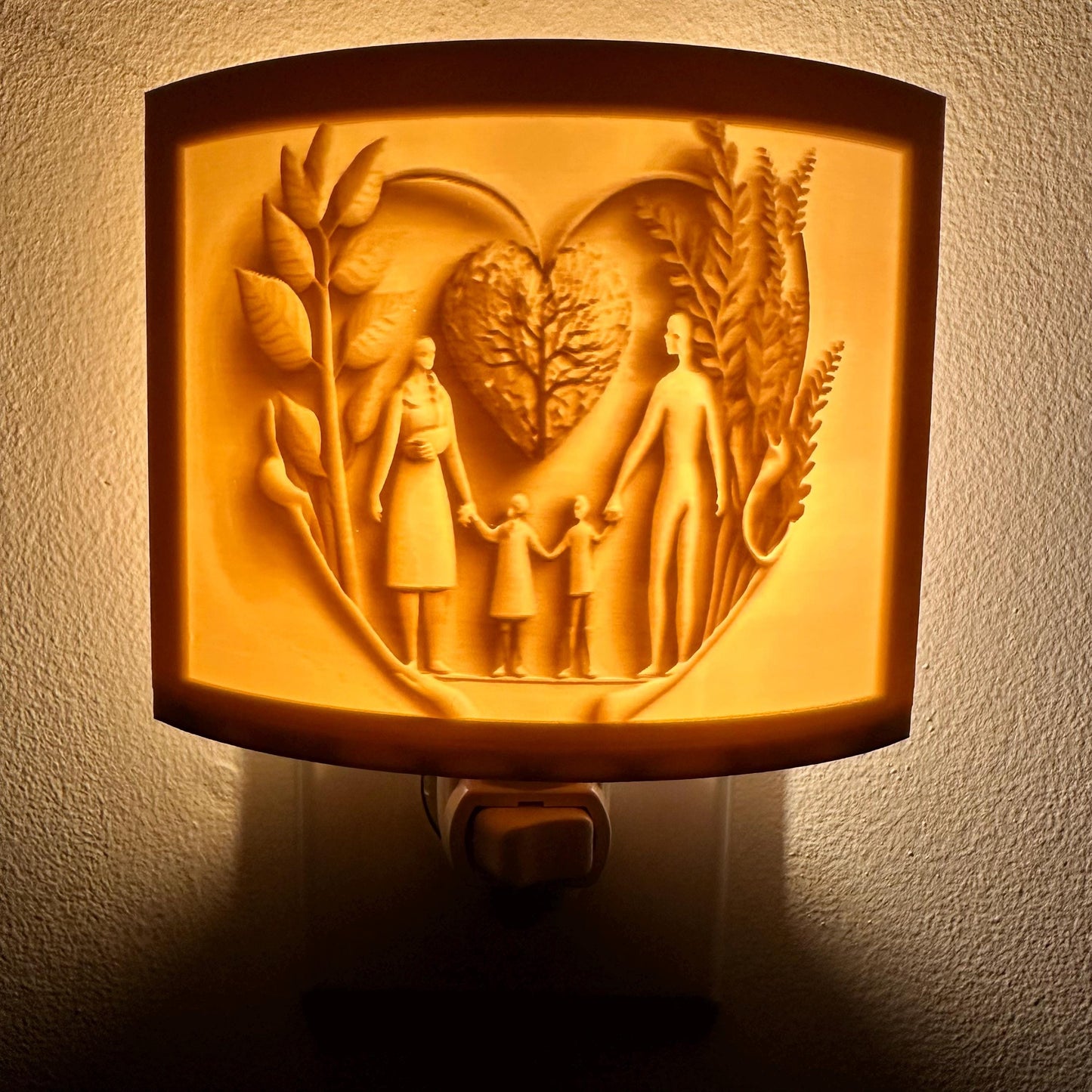 Family of Four | Lithophane Night Light