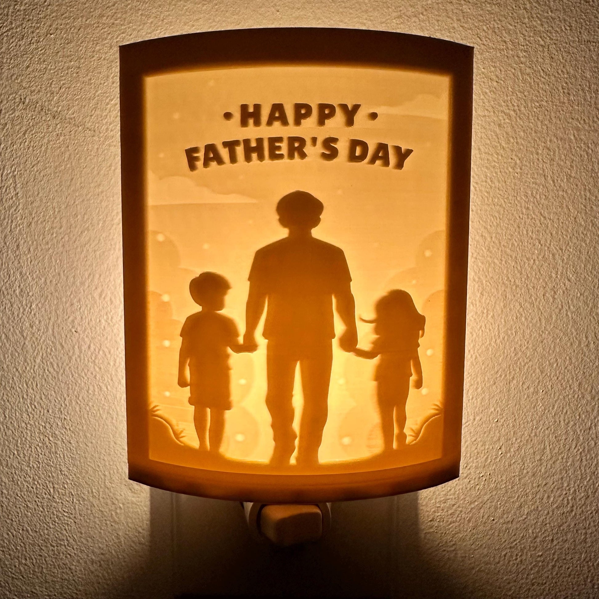 Happy Father's Day (Illustrated) | Lithophane Night Light