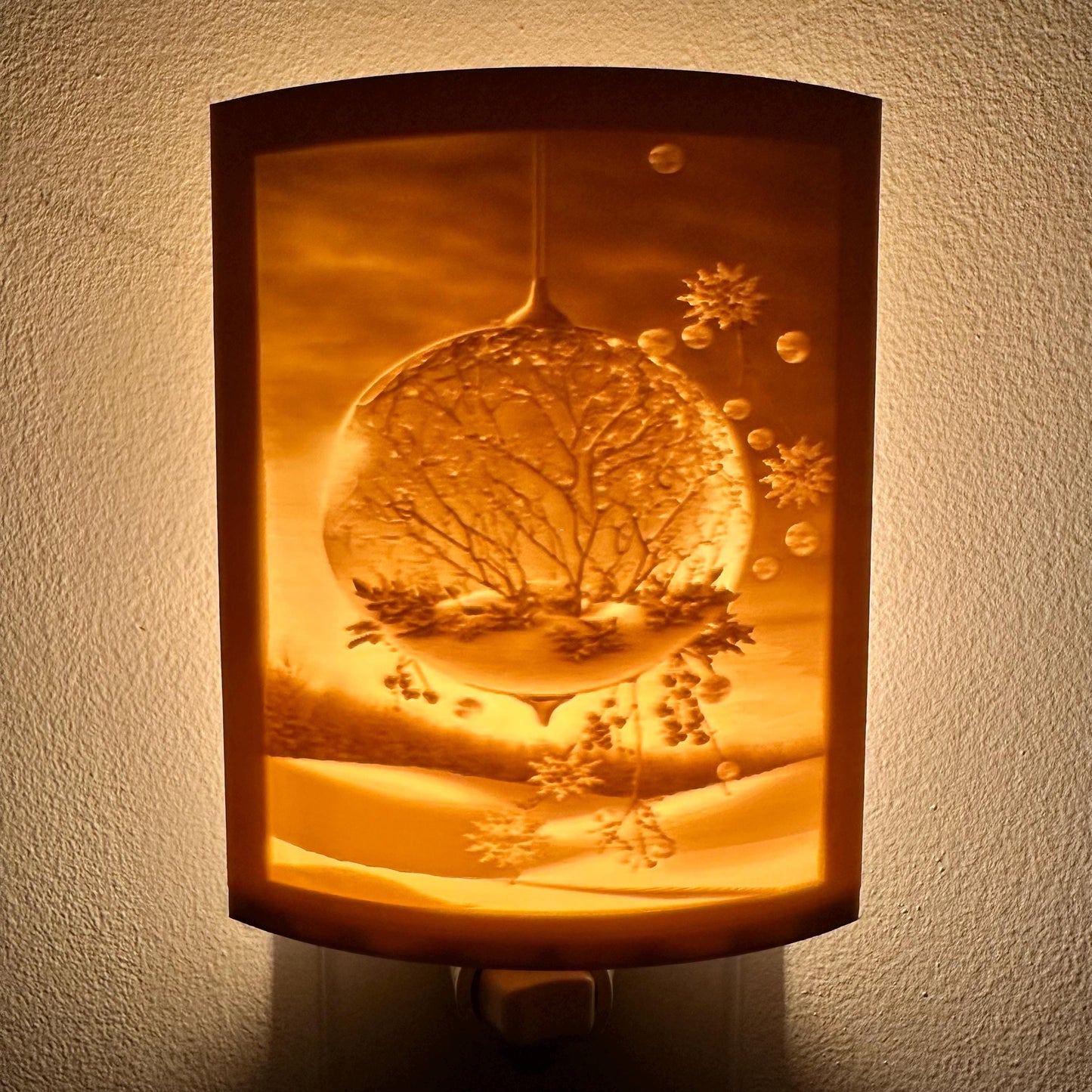 Christmas Ornament With Tree | Lithophane Night Light