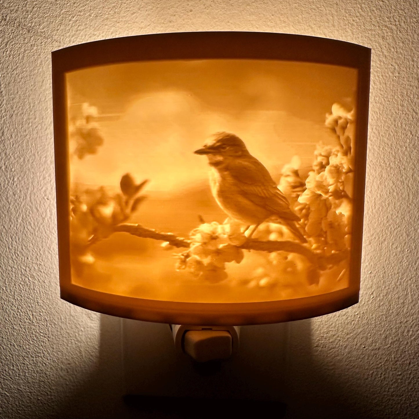 Bird in Spring | Lithophane Night Light