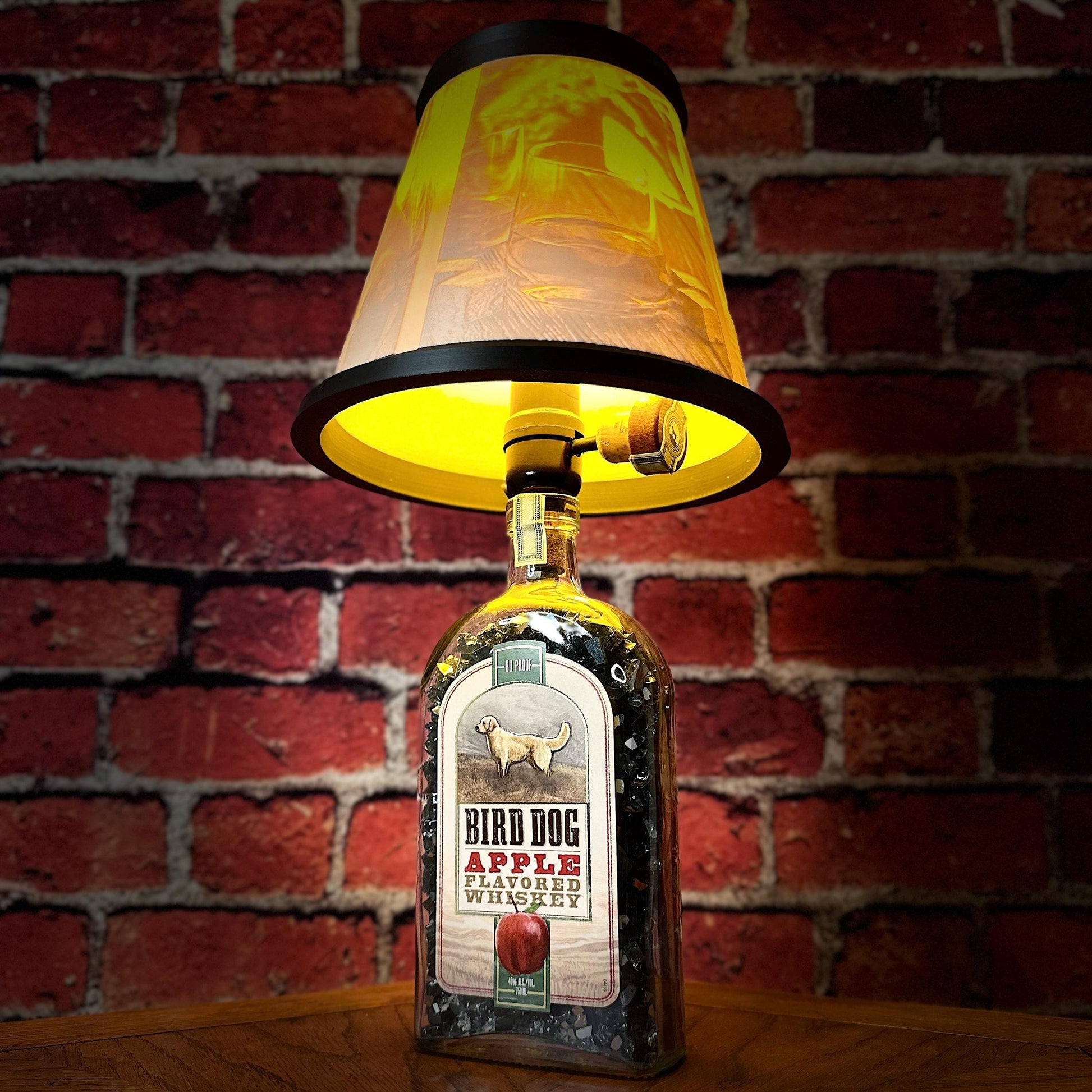 Bird Dog Apple | Upcycled Whiskey Bottle Lamp