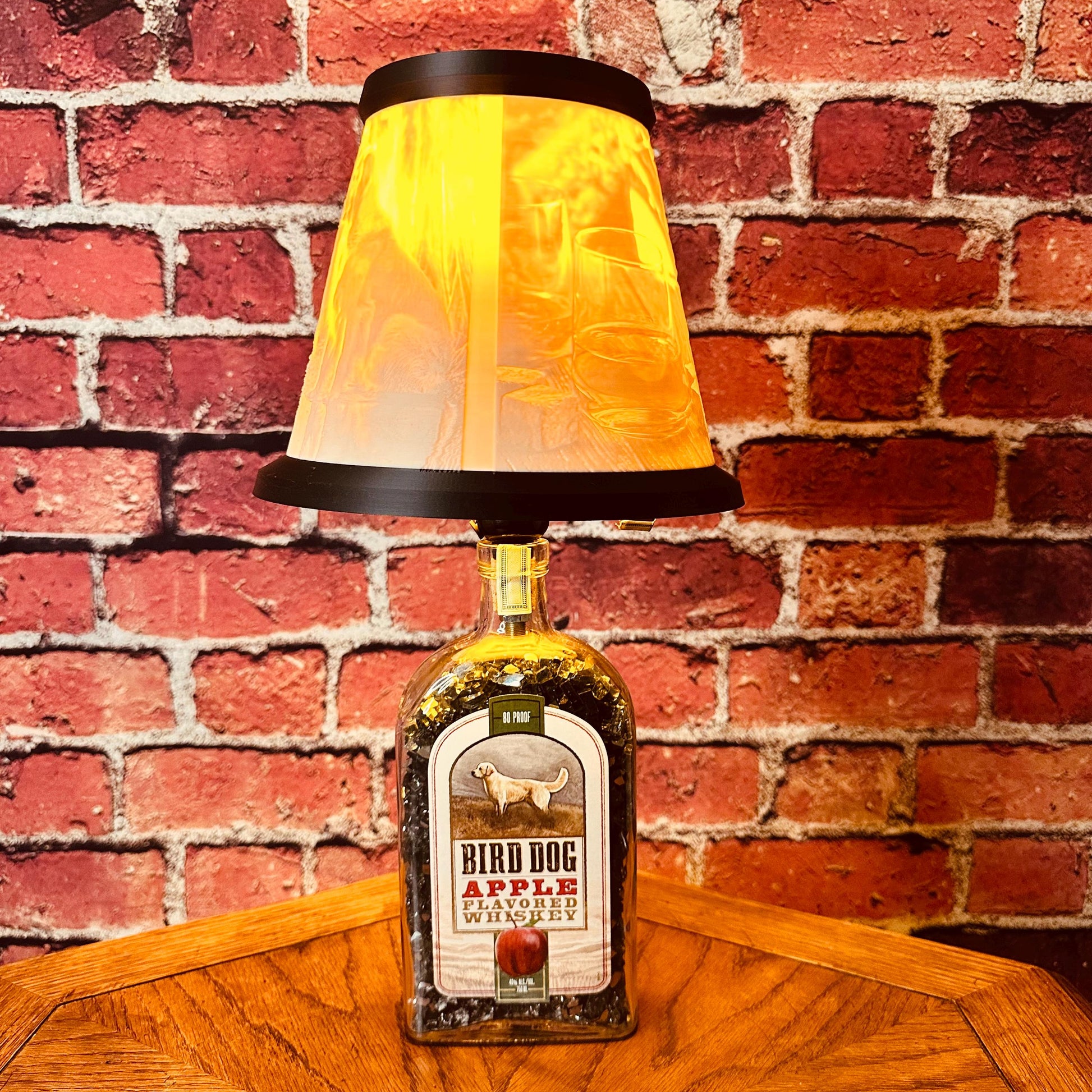 Bird Dog Apple | Upcycled Whiskey Bottle Lamp