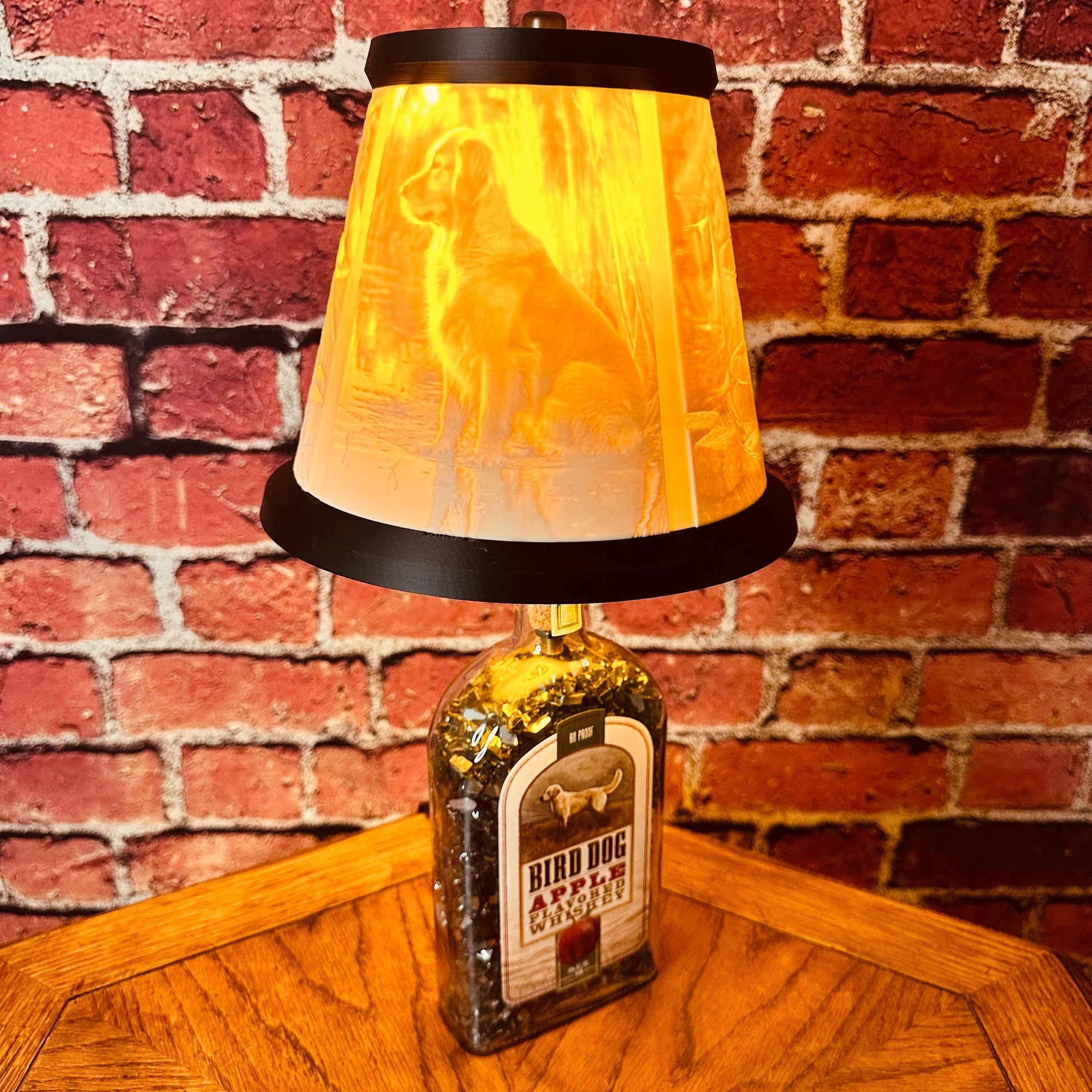 Bird Dog Apple | Upcycled Whiskey Bottle Lamp