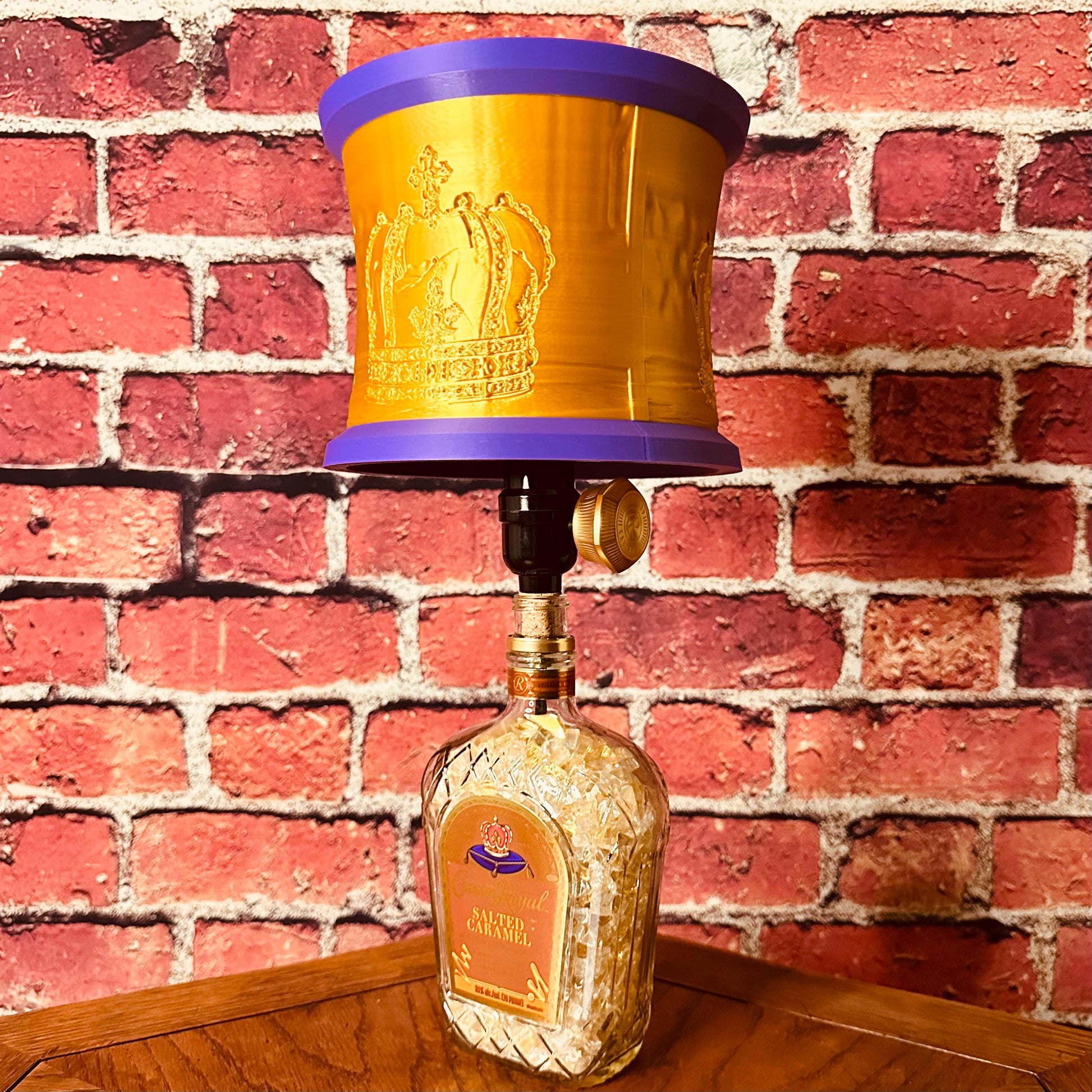 Crown Royal Caramel | Upcycled Whiskey Bottle Lamp