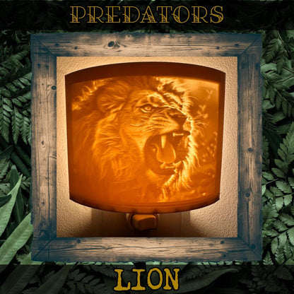 Predators | Animal Night Lights | 3D Printed Wildlife Decor