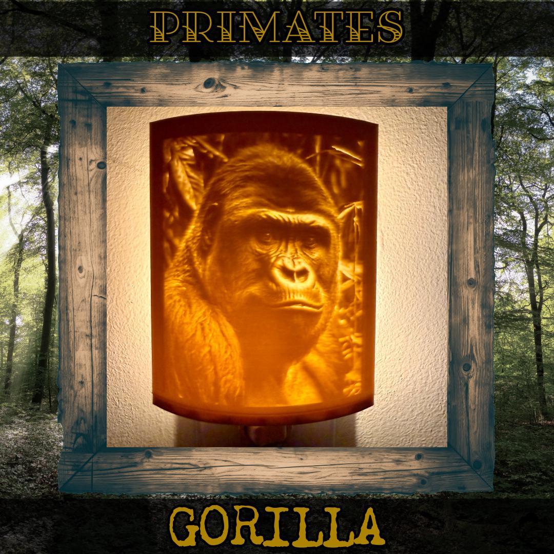 Primates | Animal Night Lights | 3D Printed Jungle Wildlife Decor