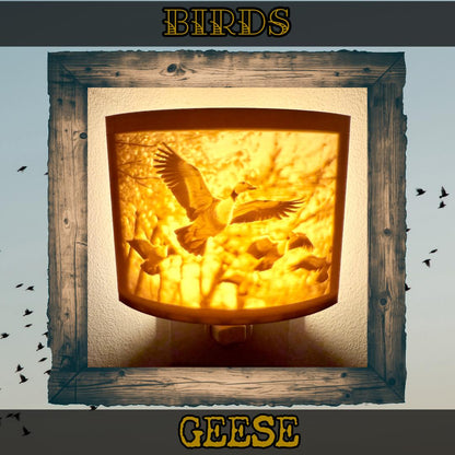 Birds | Animal Night Lights | 3D Printed Avian Wildlife Decor