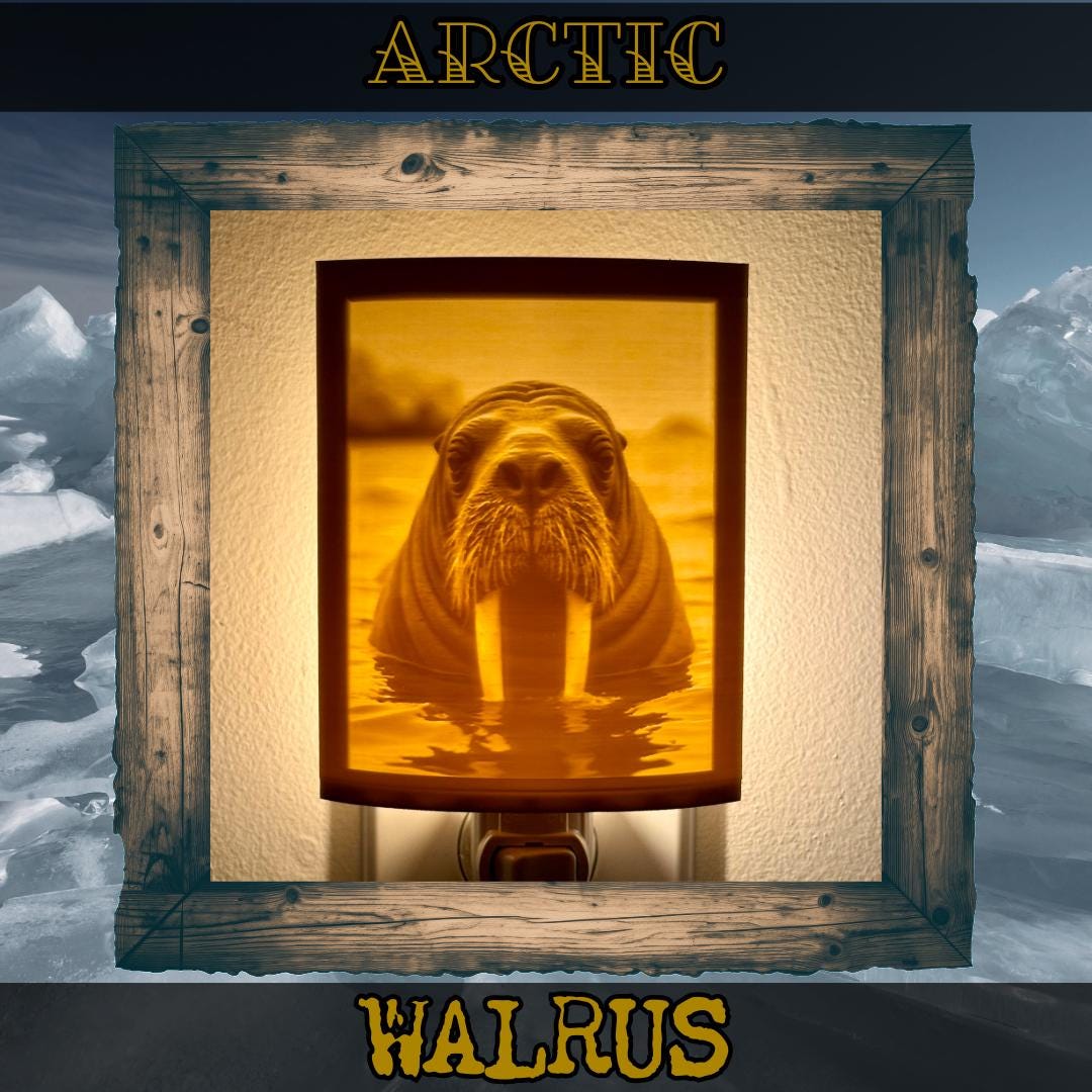 Arctic Inhabitants | Animal Night Lights | 3D Printed Polar Wildlife Decor