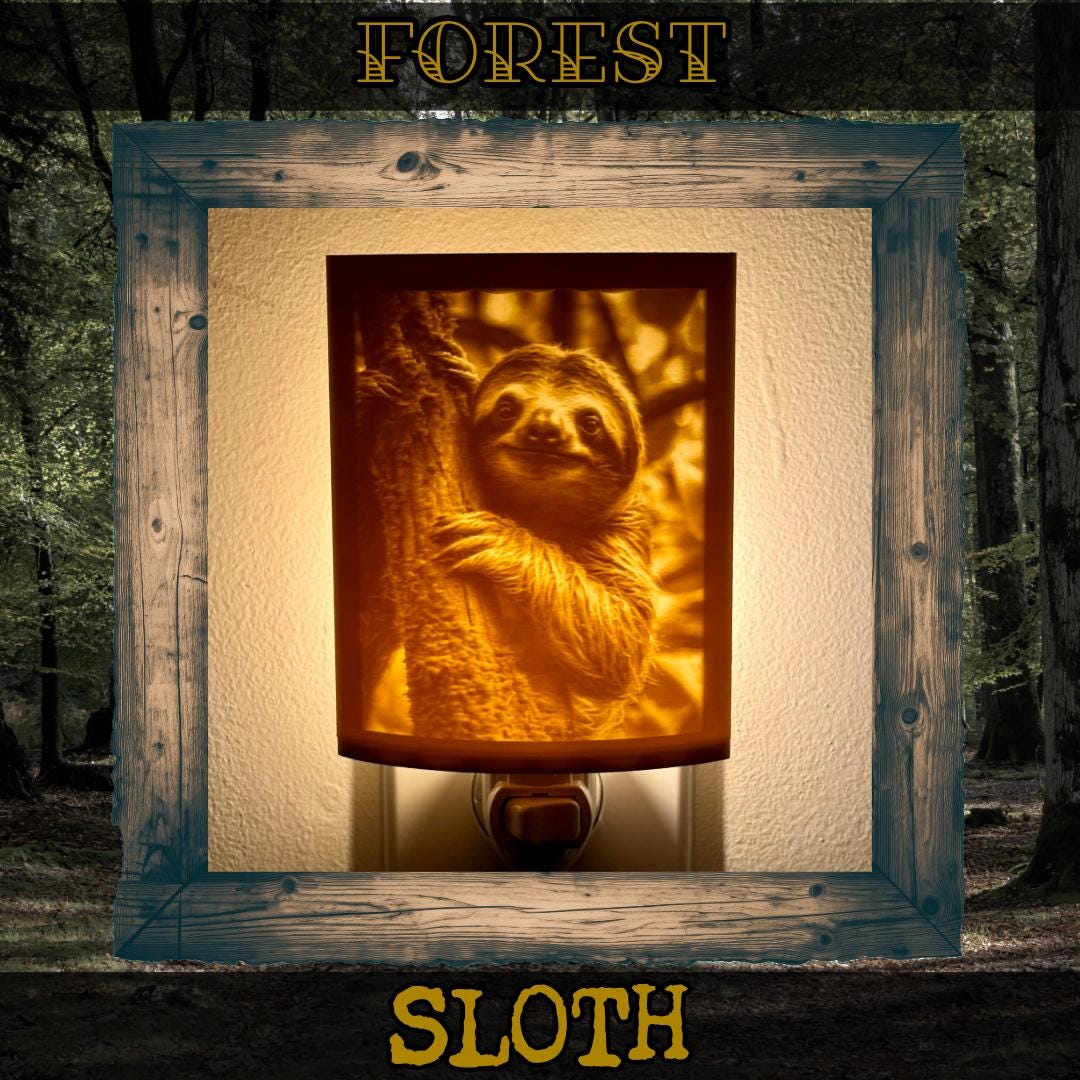 Forest Creatures | Animal Night Lights | 3D Printed Woodland Wildlife Decor