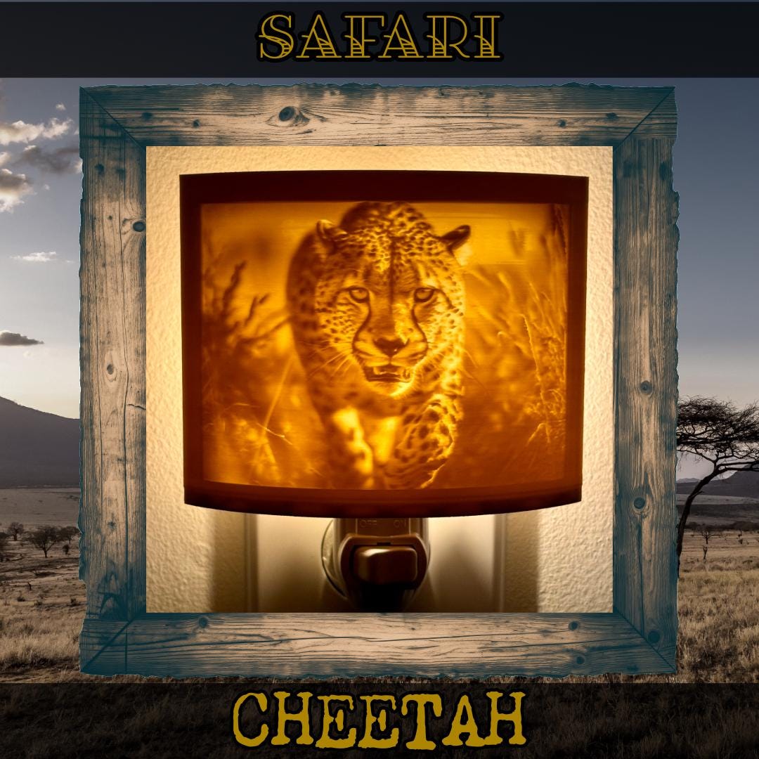 Safari Dwellers | Animal Night Lights | 3D Printed African Wildlife Decor