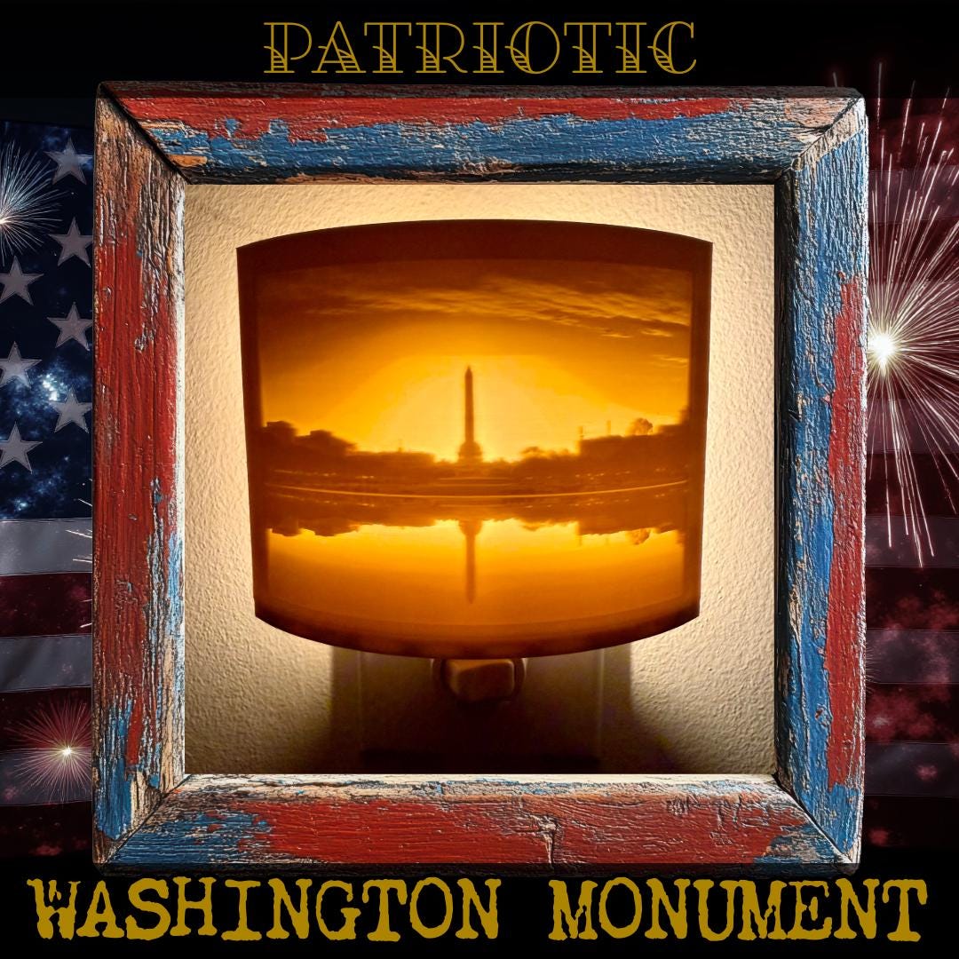 Patriotic Night Lights | 3D Printed American Pride Decor