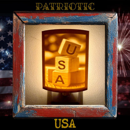 Patriotic Night Lights | 3D Printed American Pride Decor