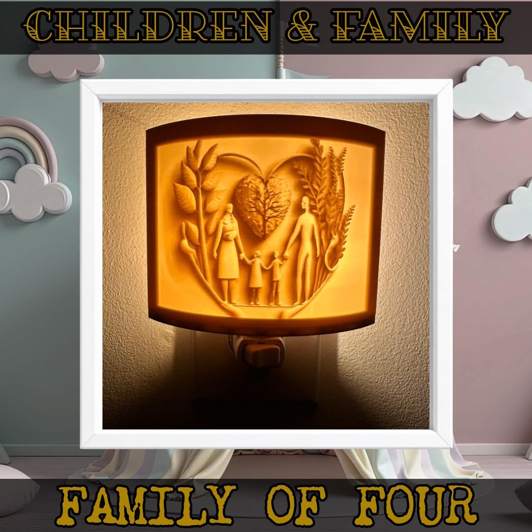 Children & Family Night Lights | 3D Printed Kids Decor