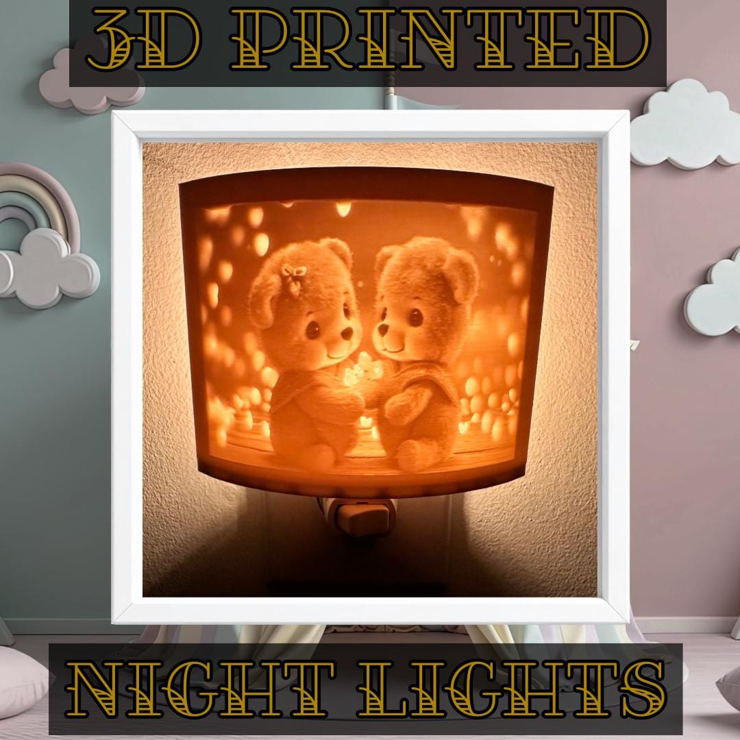Children & Family Night Lights | 3D Printed Kids Decor