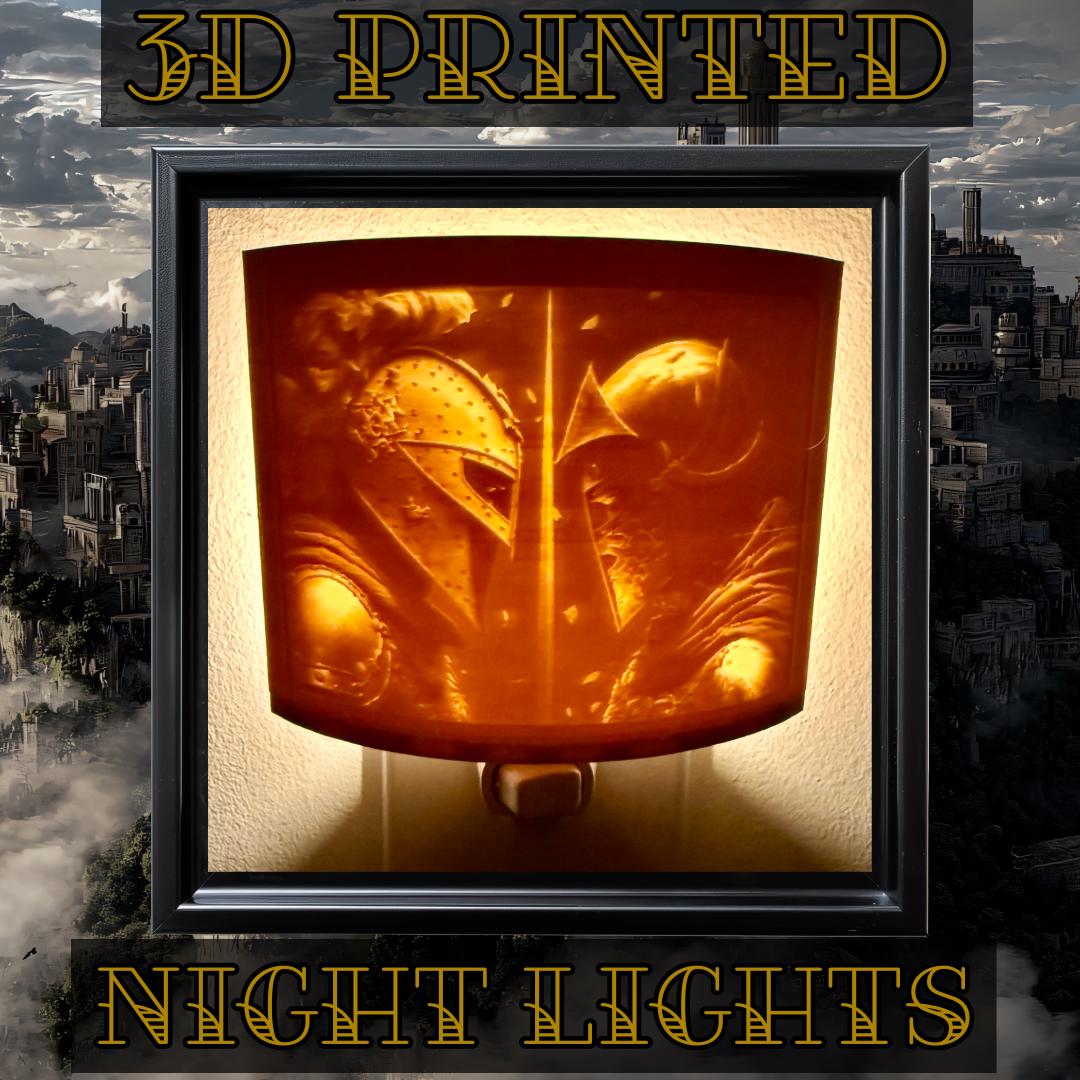 Sci-Fi & Fantasy Night Lights | 3D Printed Unique Decor