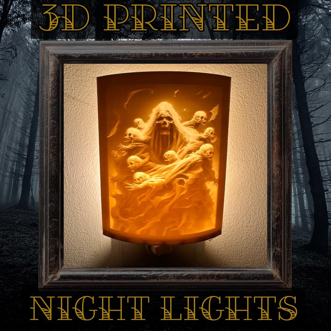 Horror Night Lights | 3D Printed Spooky Decor