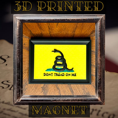 Don't Tread on Me Gadsden Flag Magnet | 3D Printed Patriotic Decor