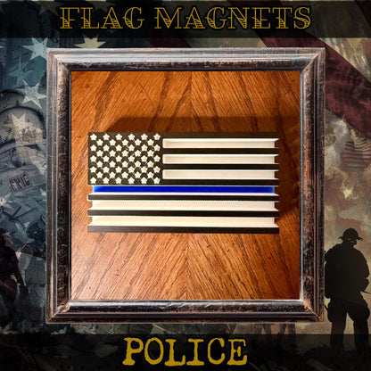 American Flag Magnets | 3D Printed Patriotic Thin Line Decor