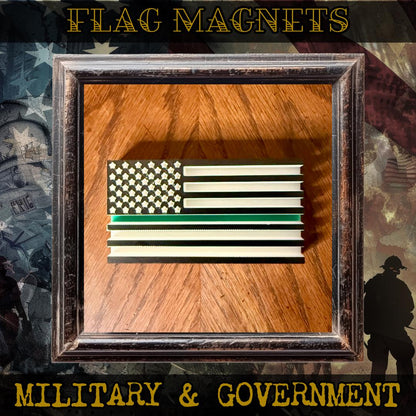 American Flag Magnets | 3D Printed Patriotic Thin Line Decor