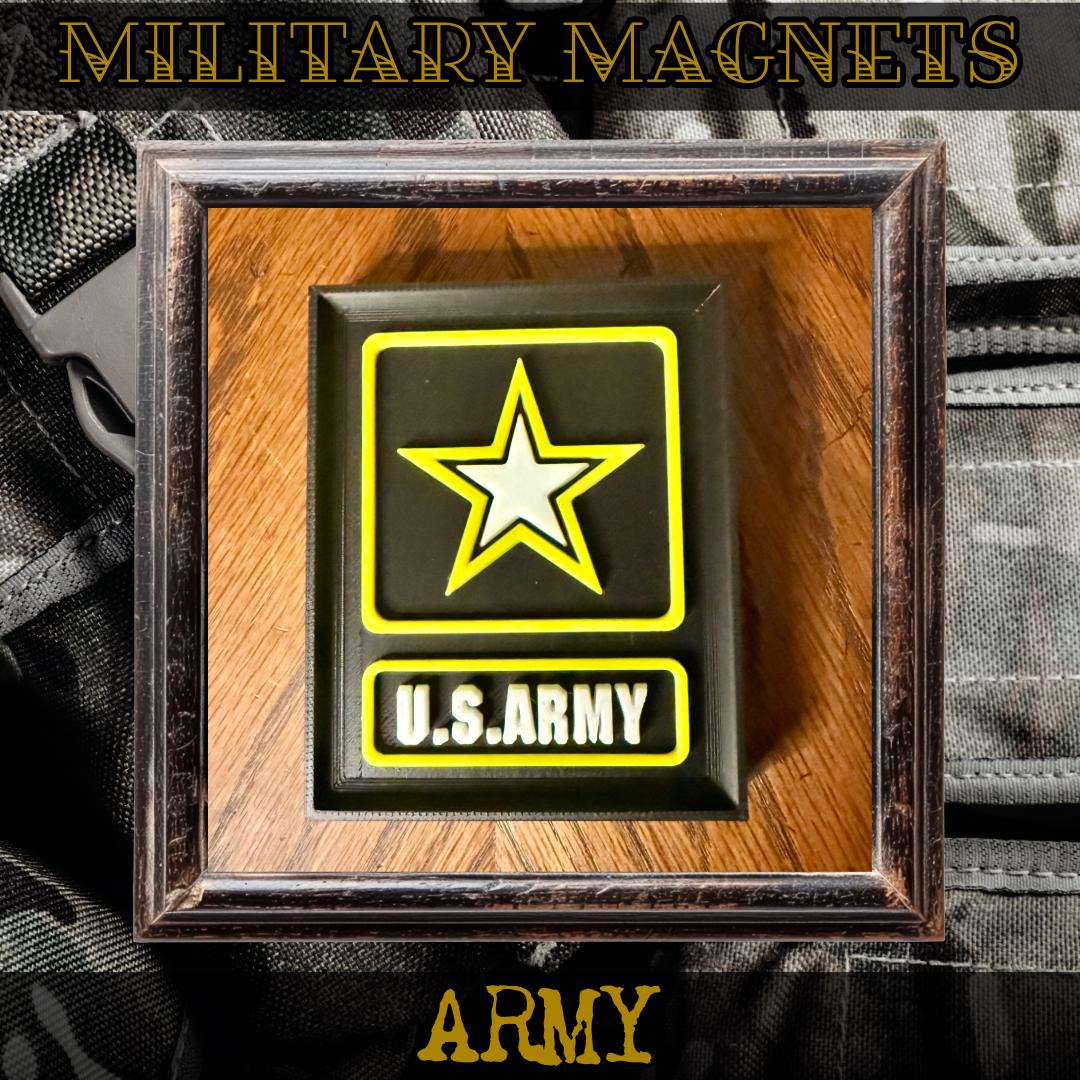 US Military Branch Magnets | 3D Printed Military Decor