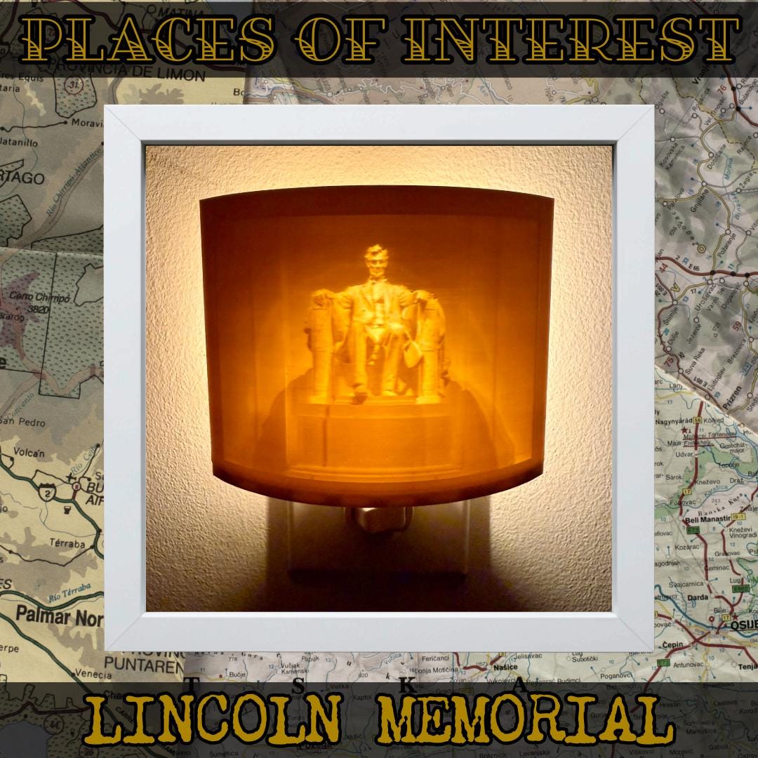 Local Sights Night Lights | 3D Printed Washington D.C. Decor