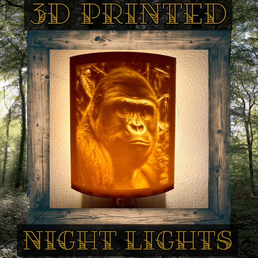 Primates | Animal Night Lights | 3D Printed Jungle Wildlife Decor