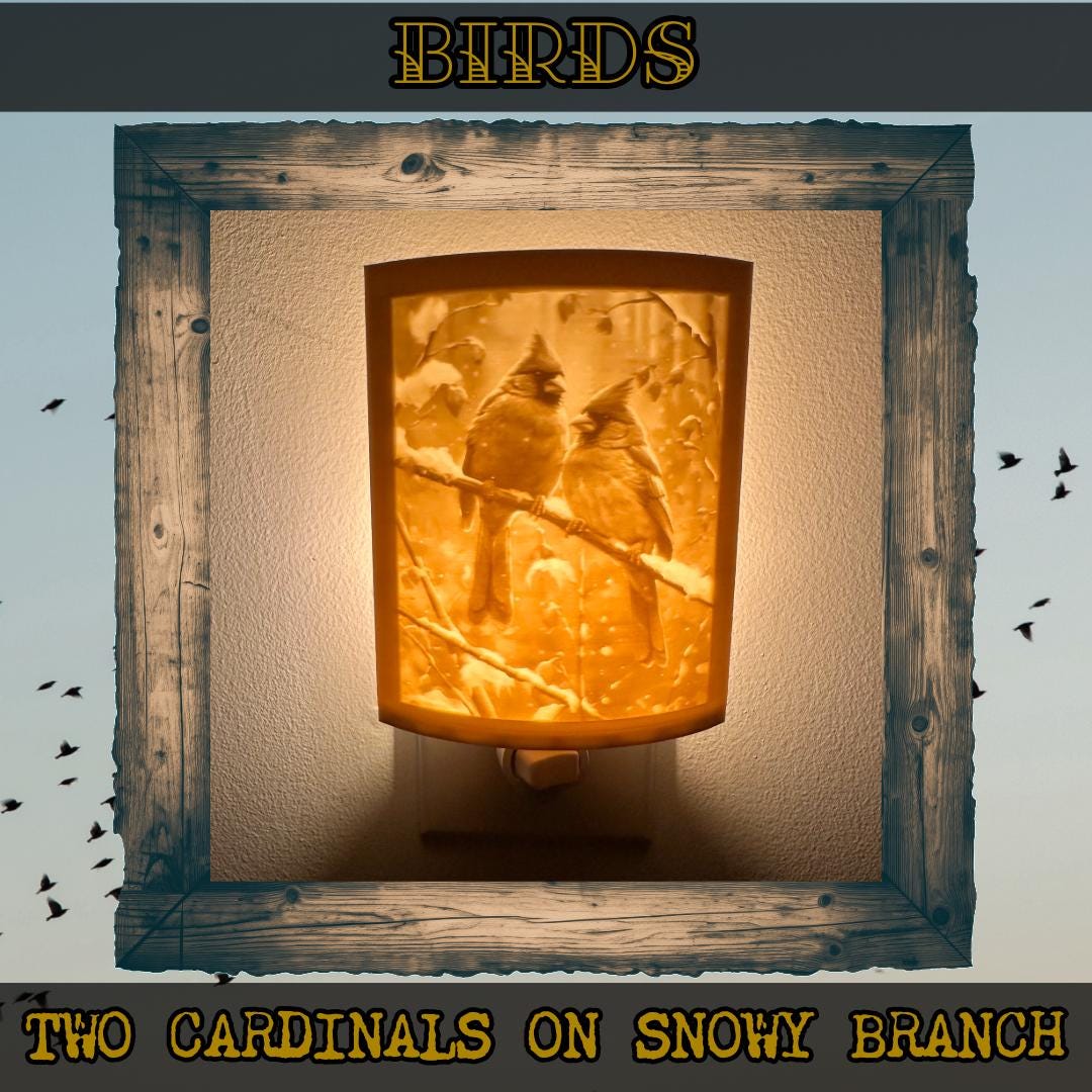 Birds | Animal Night Lights | 3D Printed Avian Wildlife Decor