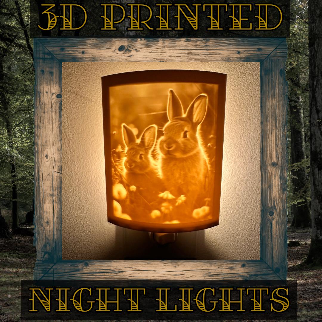 Forest Creatures | Animal Night Lights | 3D Printed Woodland Wildlife Decor