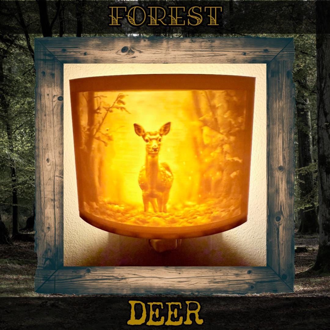 Forest Creatures | Animal Night Lights | 3D Printed Woodland Wildlife Decor