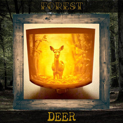 Forest Creatures | Animal Night Lights | 3D Printed Woodland Wildlife Decor
