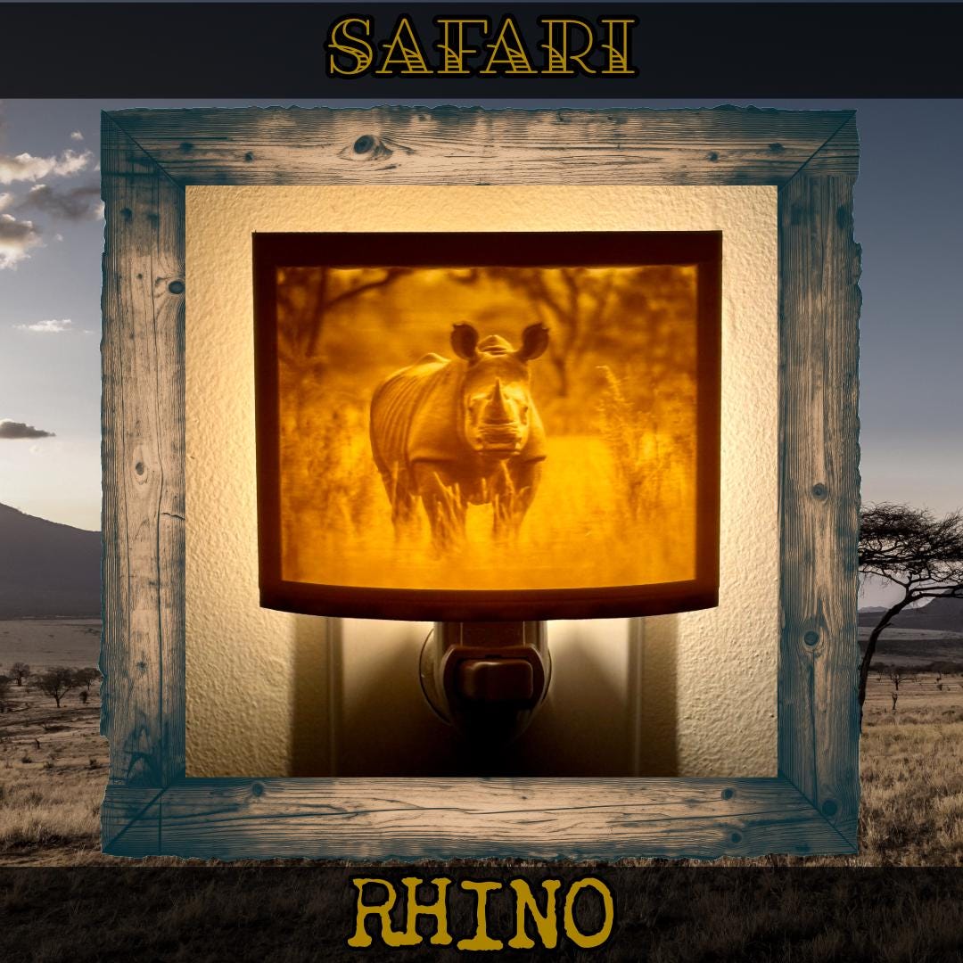 Safari Dwellers | Animal Night Lights | 3D Printed African Wildlife Decor
