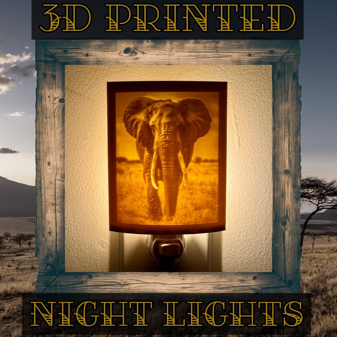 Safari Dwellers | Animal Night Lights | 3D Printed African Wildlife Decor