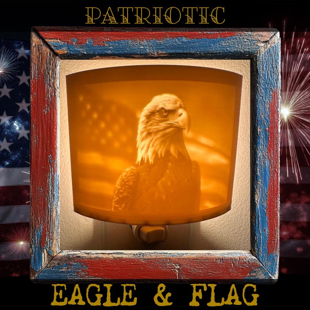 Patriotic Night Lights | 3D Printed American Pride Decor