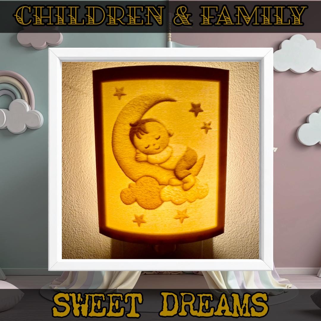 Children & Family Night Lights | 3D Printed Kids Decor