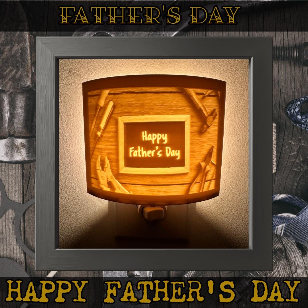 Father's Day Night Lights | 3D Printed Dad Gift