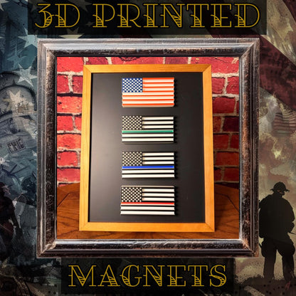 American Flag Magnets | 3D Printed Patriotic Thin Line Decor