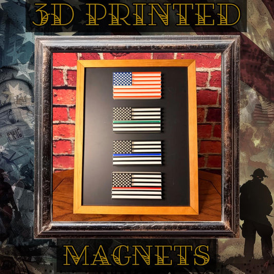 American Flag Magnets | 3D Printed Patriotic Thin Line Decor