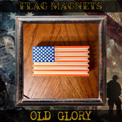 American Flag Magnets | 3D Printed Patriotic Thin Line Decor