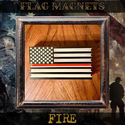 American Flag Magnets | 3D Printed Patriotic Thin Line Decor