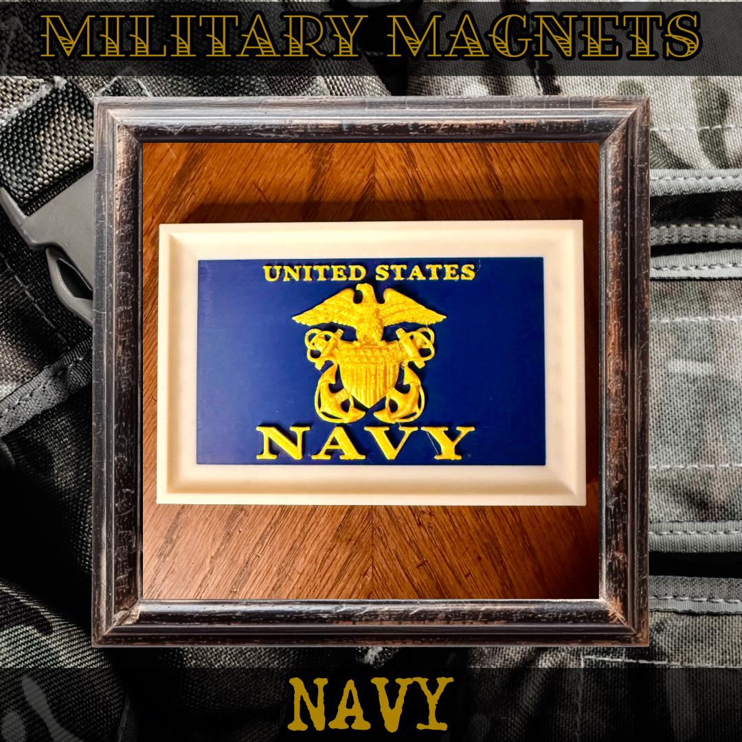 US Military Branch Magnets | 3D Printed Military Decor
