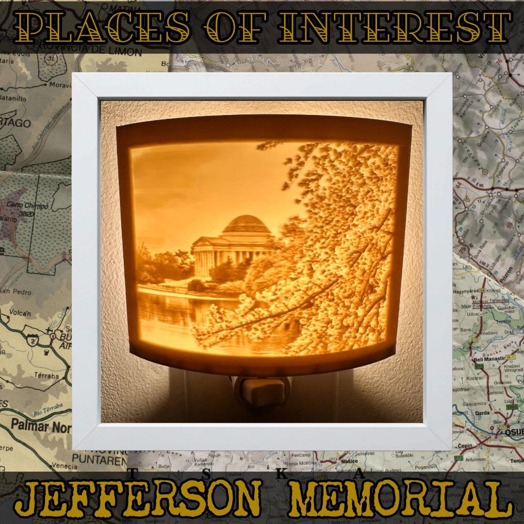 Local Sights Night Lights | 3D Printed Washington D.C. Decor