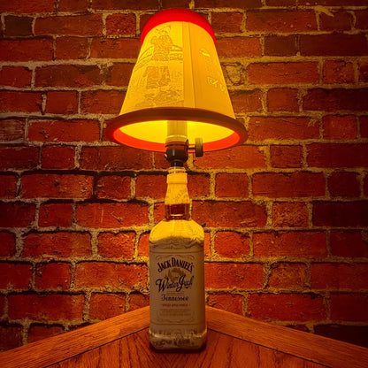Jack Daniel's Winter Jack Bottle Lamp | Upcycled Holiday Bar Decor