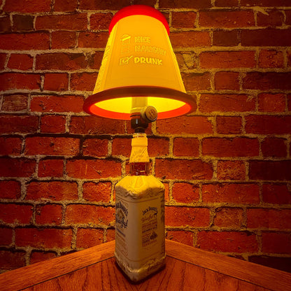 Jack Daniel's Winter Jack Bottle Lamp | Upcycled Holiday Bar Decor