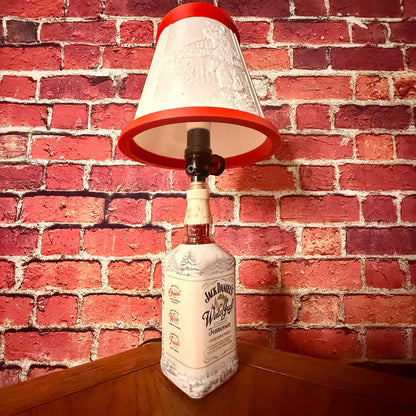 Jack Daniel's Winter Jack Bottle Lamp | Upcycled Holiday Bar Decor